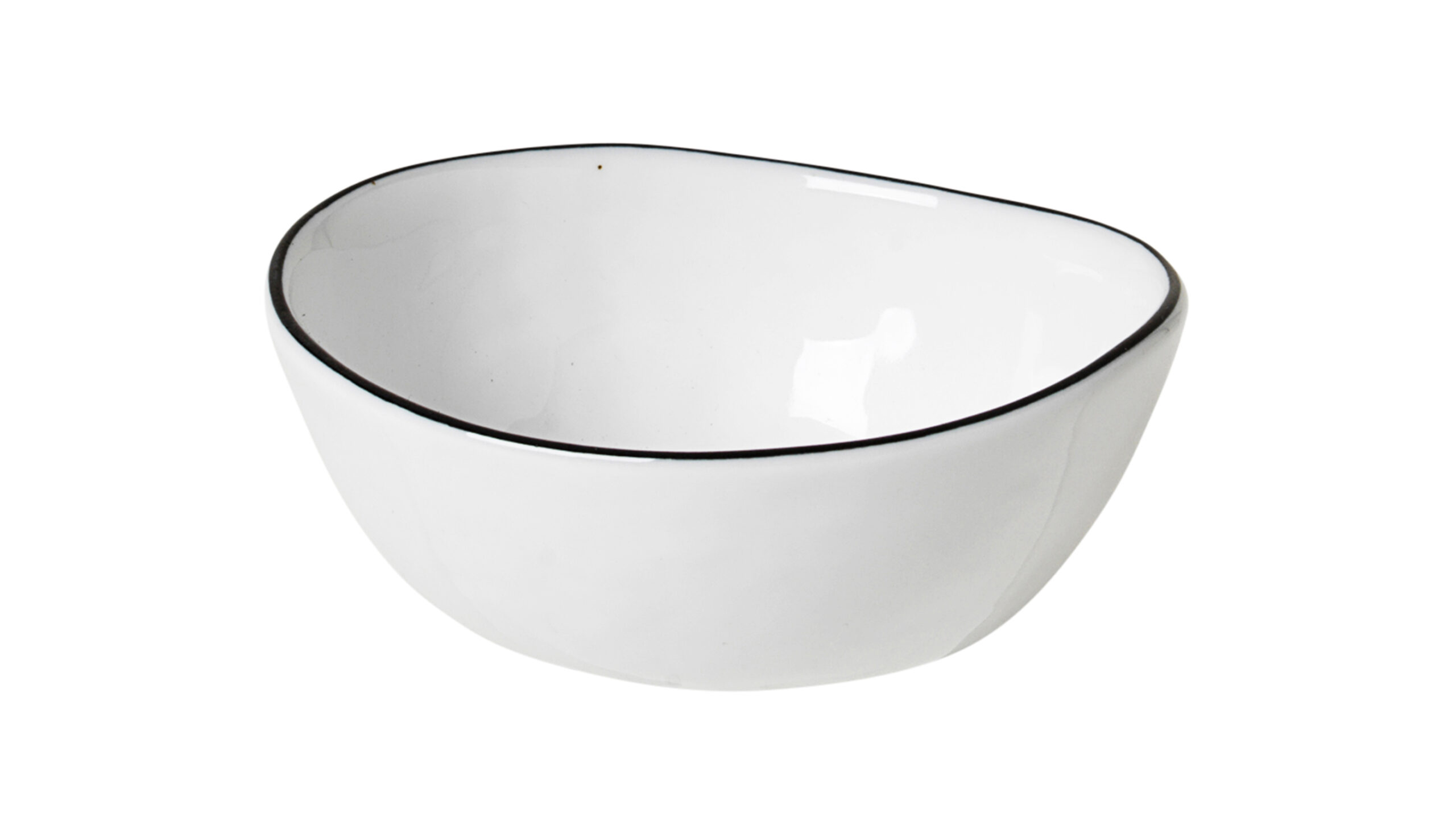 Broste Salt skál 7,5x8,5x3,5cm hvít m:rönd Broste Salt skál 7,5x8,5x3,5 cm - Image 1