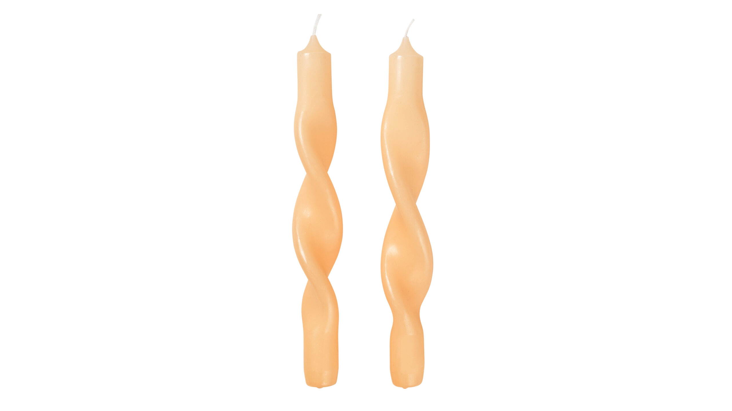 Broste Twist kerti s:2 gulgyllt Broste Twist kerti s/2 gulgyllt – mynd 1