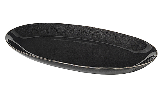 Broste Nordic Coal diskur 17x30 cm Broste Nordic Coal diskur sporöskjulaga 17x30 cm - Image 1