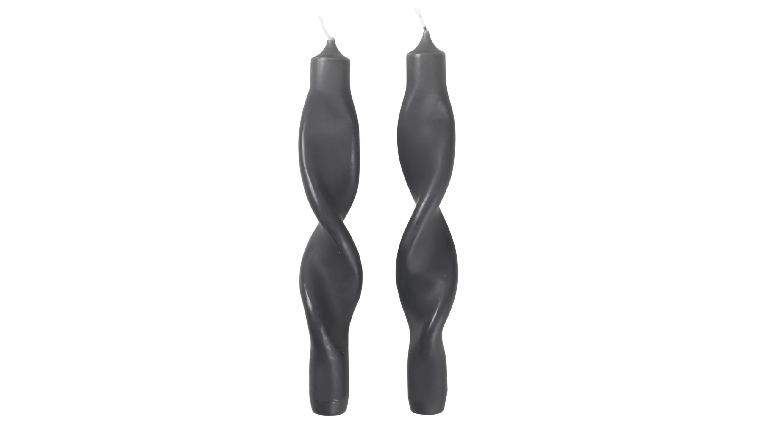 Broste Twist kerti dökkgrátt s:2 Broste Twist kerti dökkgrátt s/2 – mynd 1