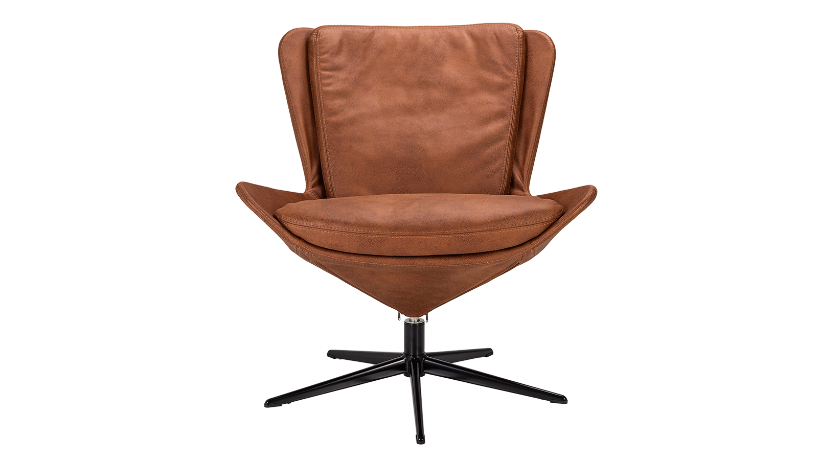 Lotus hægindastóll Kentucky cognac:svartir fætur 12462596PBS Lotus hægindastóll Kentucky cognac/svartir fætur - Image 1