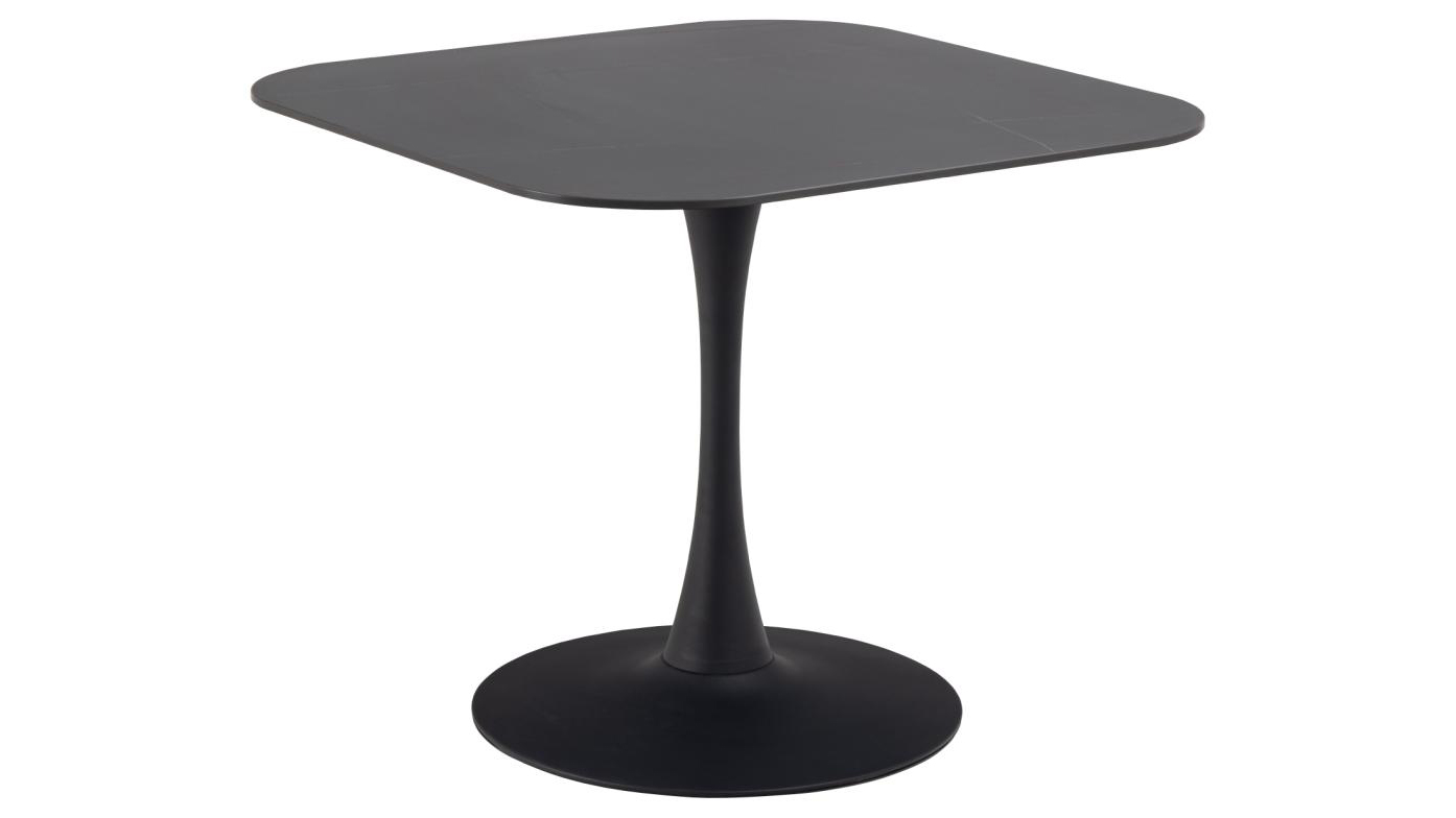 Malta eldhúsborð sv keramik plata 90x90cm H000022814 Malta eldhúsborð 90x90 cm svört keramik plata - Image 1