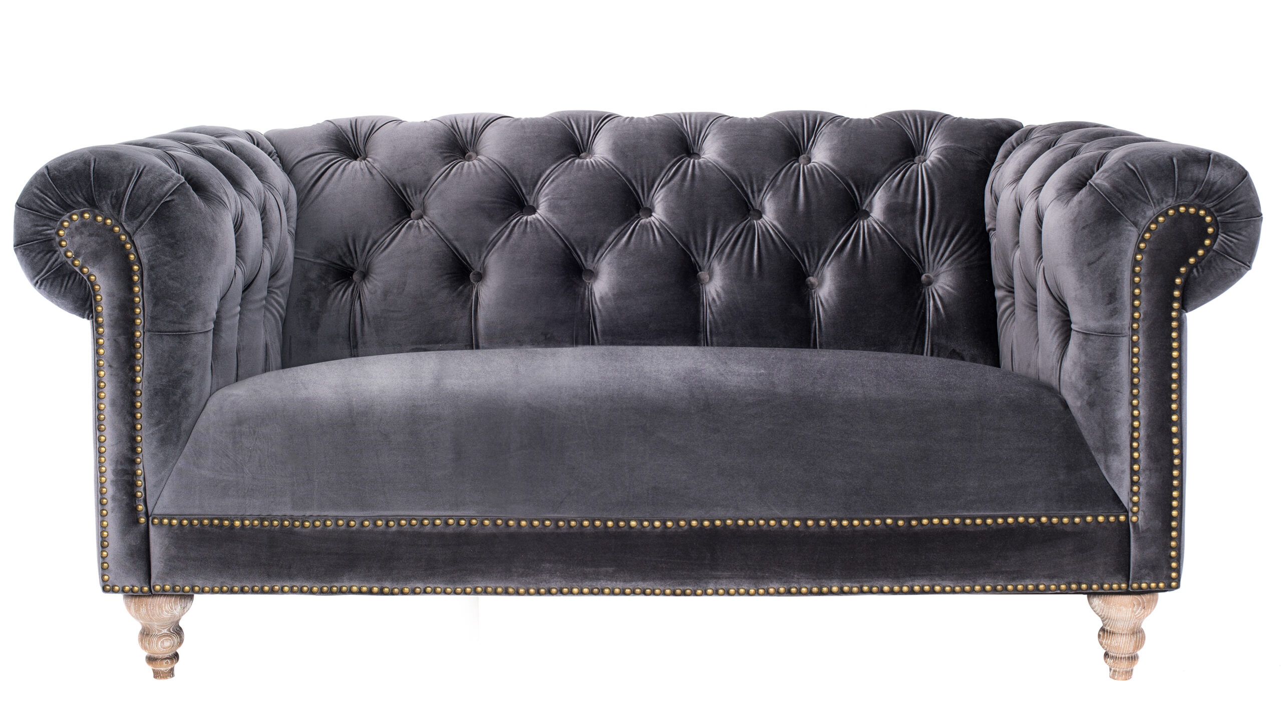 Andros sófi 2s Velvet grár Andros sófi 2s Velvet grár – mynd 1