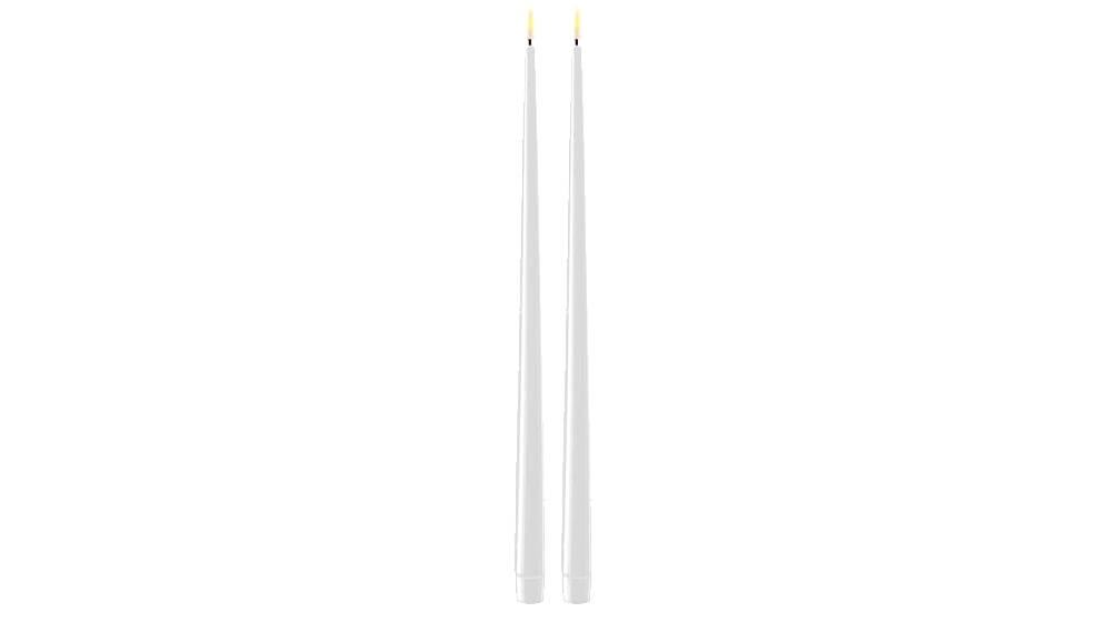 Deluxe Homeart rafmagnskerti s:2 hvít H 38cm Deluxe Homeart rafmagnskerti s/2 hvít H 38cm - Image 1