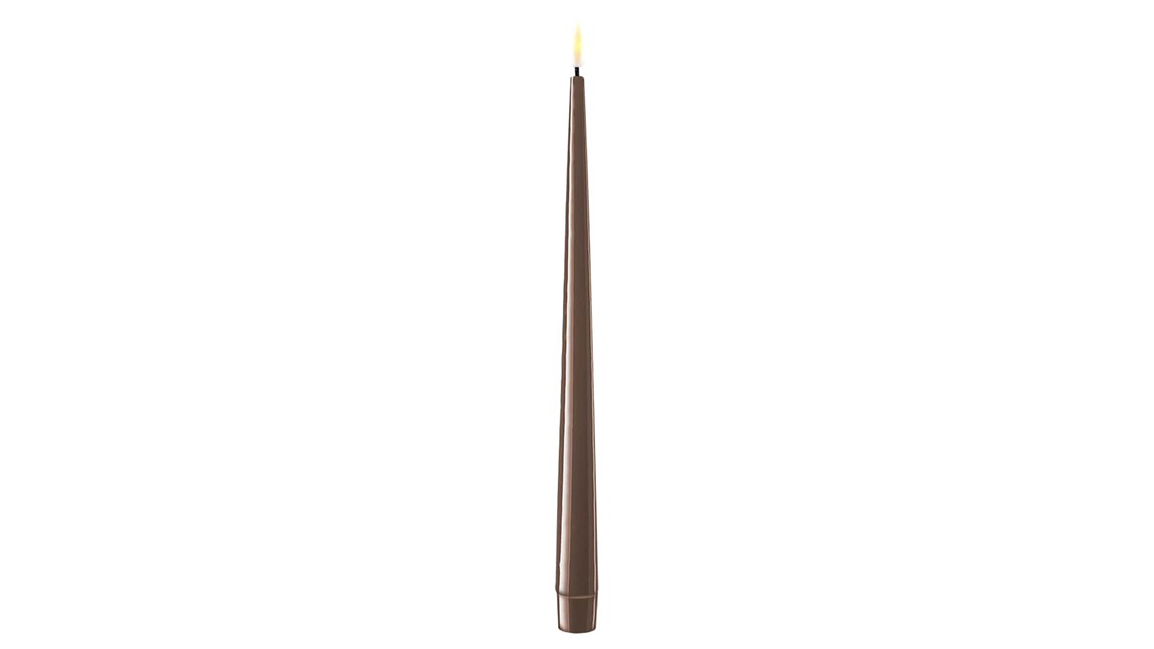 Deluxe Homeart rafmagnskerti s:2 mocca H 28cm Deluxe Homeart rafmagnskerti s/2 mocca H 28cm – mynd 1