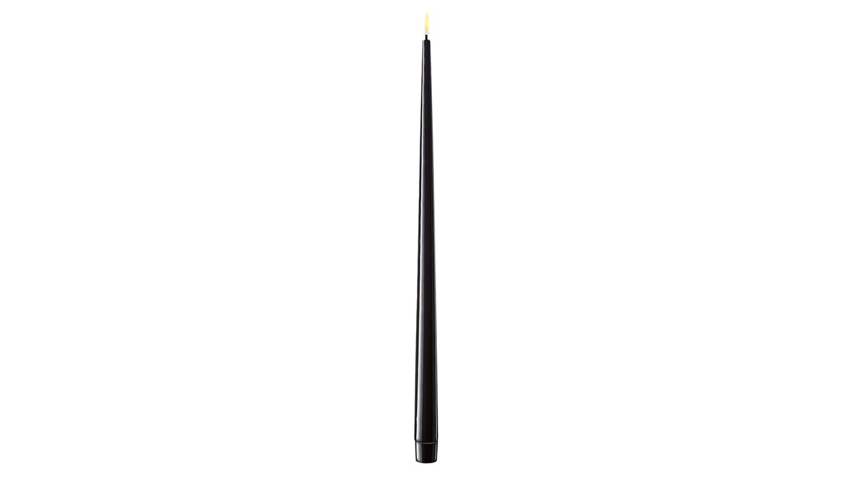 Deluxe Homeart rafmagnskerti s:2 svört H 38cm Deluxe Homeart rafmagnskerti s/2 svört H 38cm – mynd 1