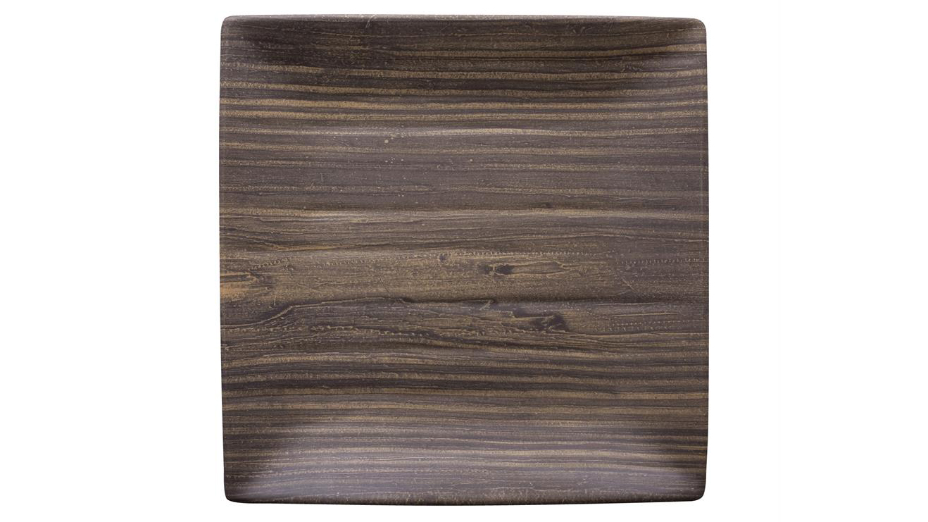 Natural Teak Melamine Square 8-7:8 plate 9086 LW Melamin diskur natural tekk ferkantaður 25cm - Image 1