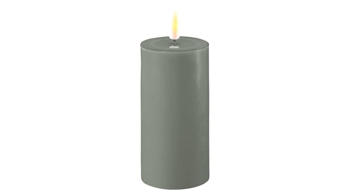 RF0305 Deluxe Homeart rafmagnskerti grænt Ø5x10 cm - Image 1