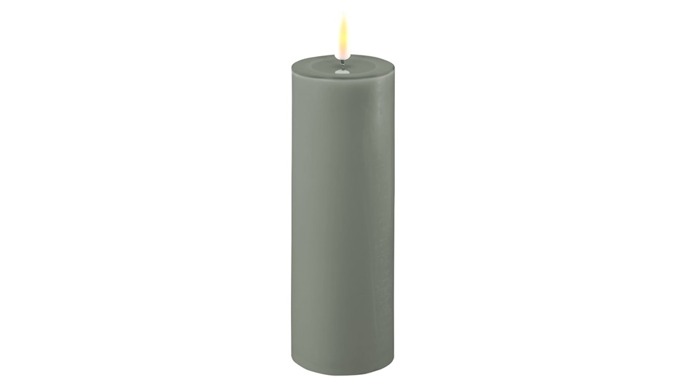 RF0307 Deluxe Homeart rafmagnskerti grænt Ø5x15 cm - Image 1