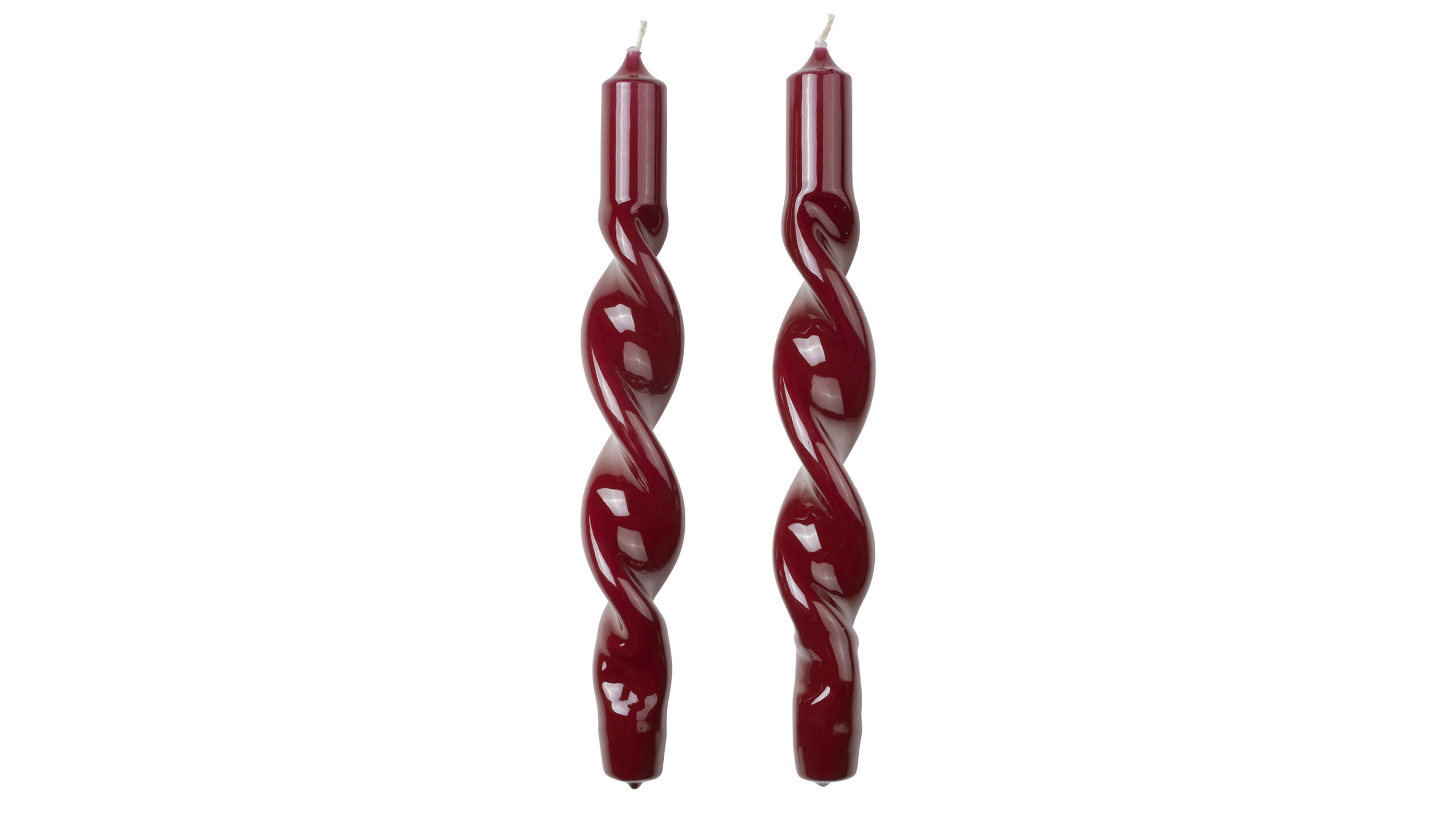 Broste Twist kerti s:2 burgundy glans 45800576 Broste Twist kerti s/2 burgundy glans – mynd 1