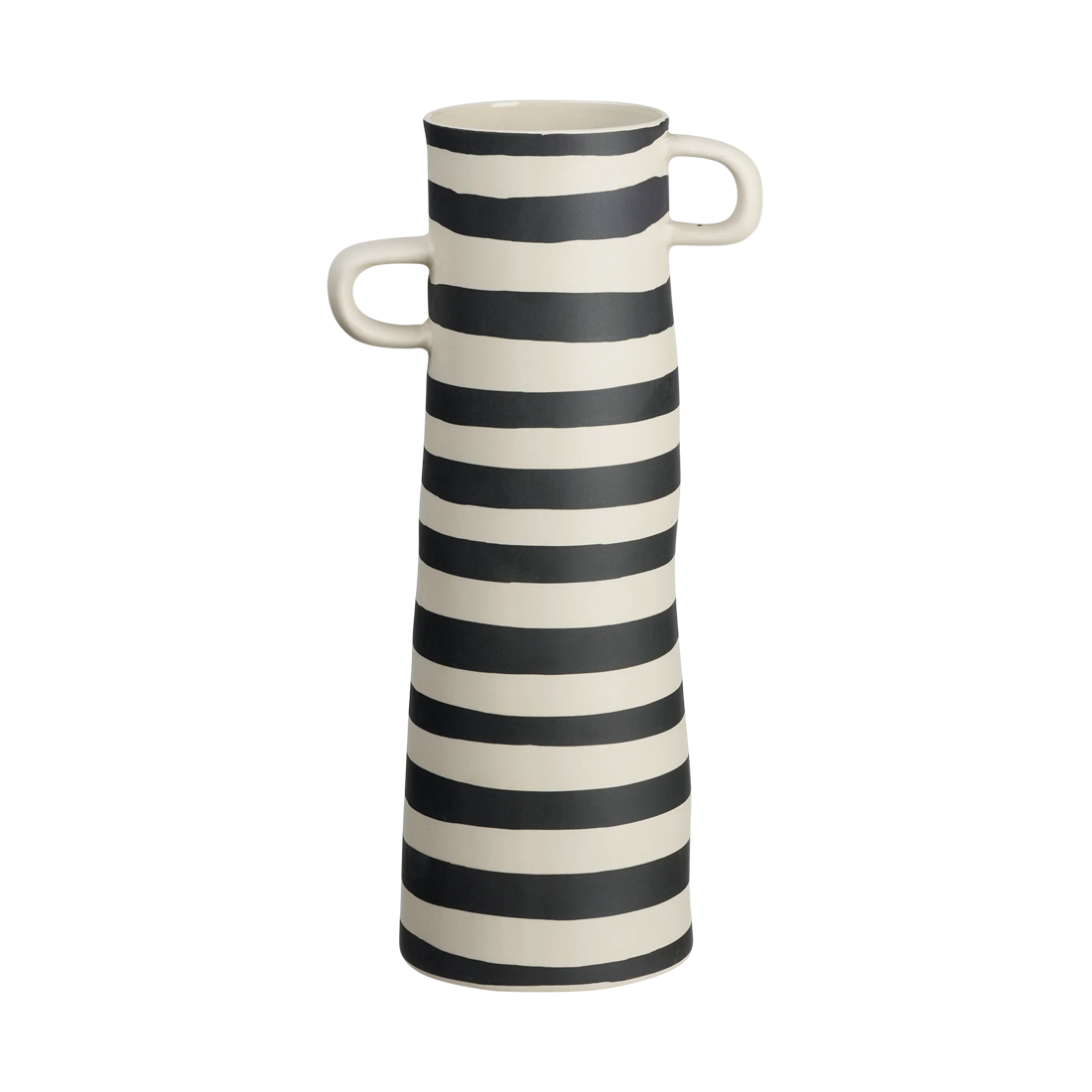 84004130-Asa Rayu vasi svartur.hvítur röndóttur 28cm Asa Rayu vasi svartur/hvítur röndóttur 28cm – mynd 1