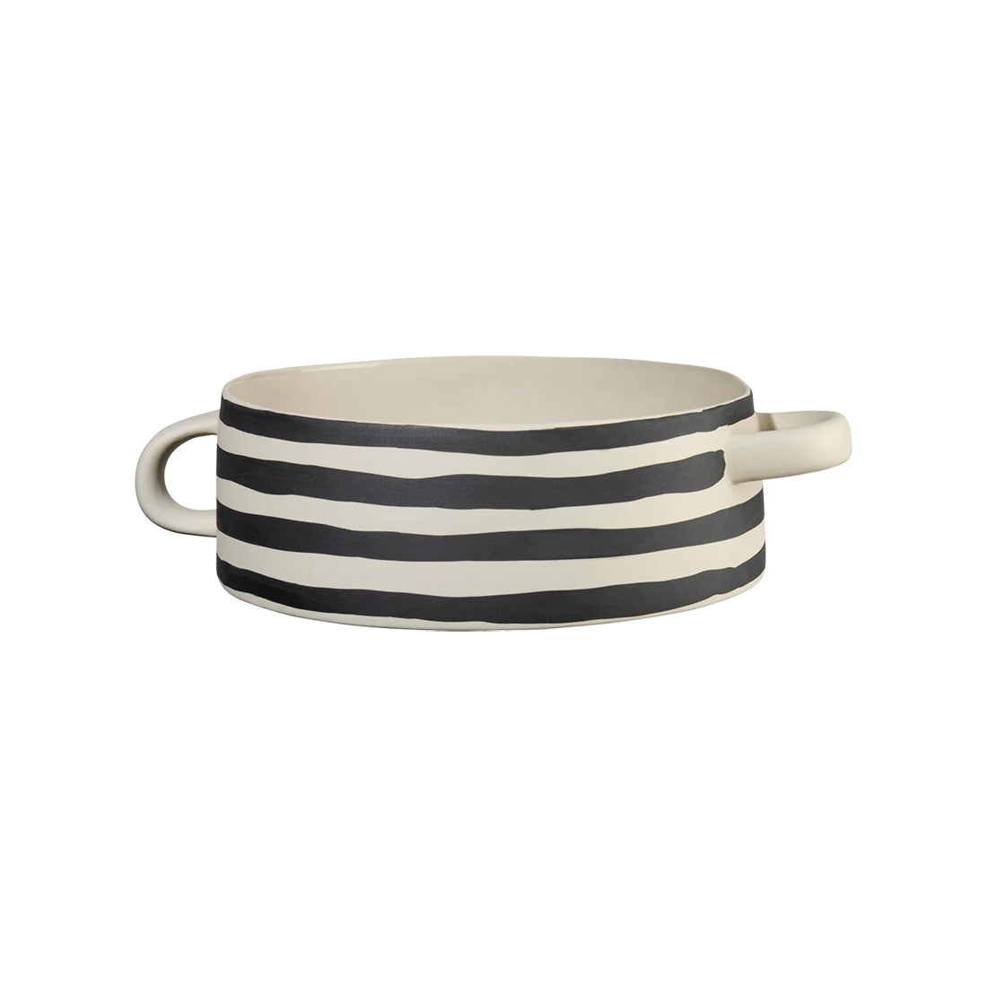 84140130-Asa Rayu skál svörthvít röndótt 21cm Asa Rayu skál svört/hvít röndótt 21cm – mynd 1