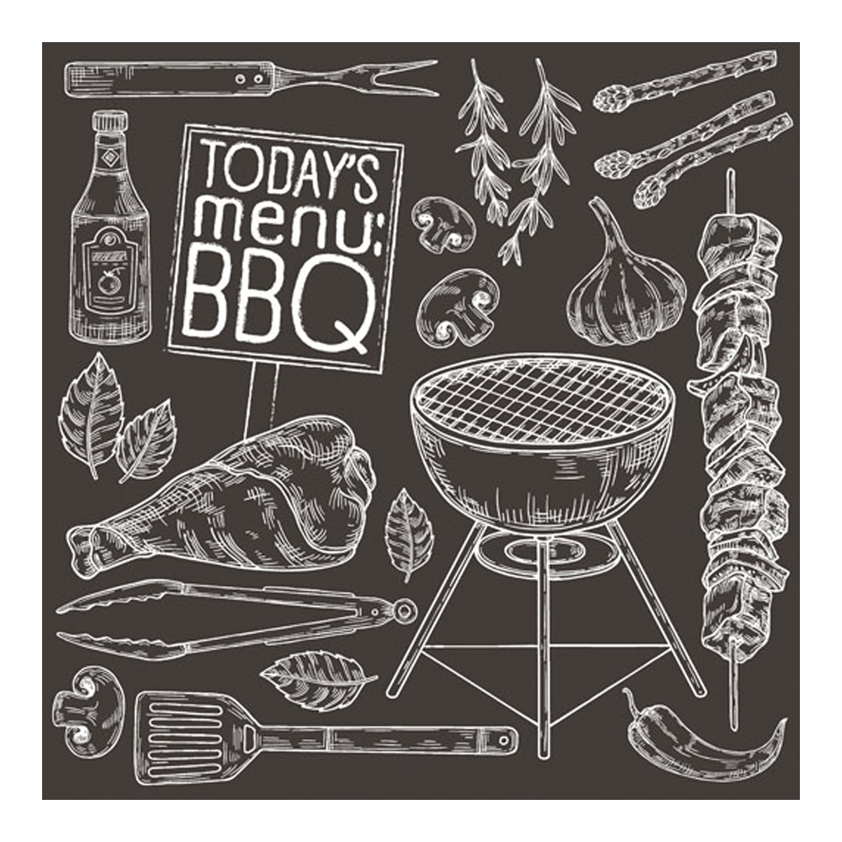 206134 Servíettur BBQ today 33x33cm – mynd 1