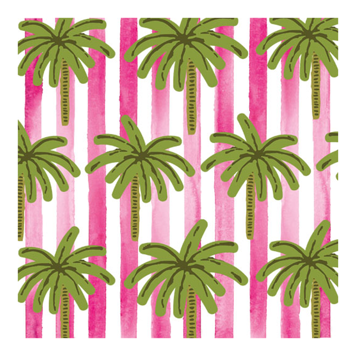 211972 Servíettur Cabana palms 33x33cm – mynd 1