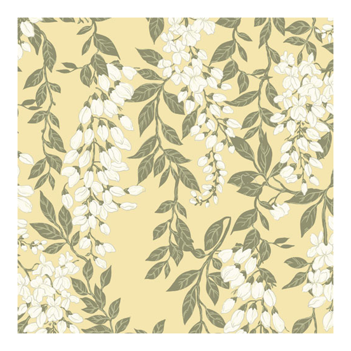 212007 Servíettur Wisteria Yellow 33x33cm – mynd 1