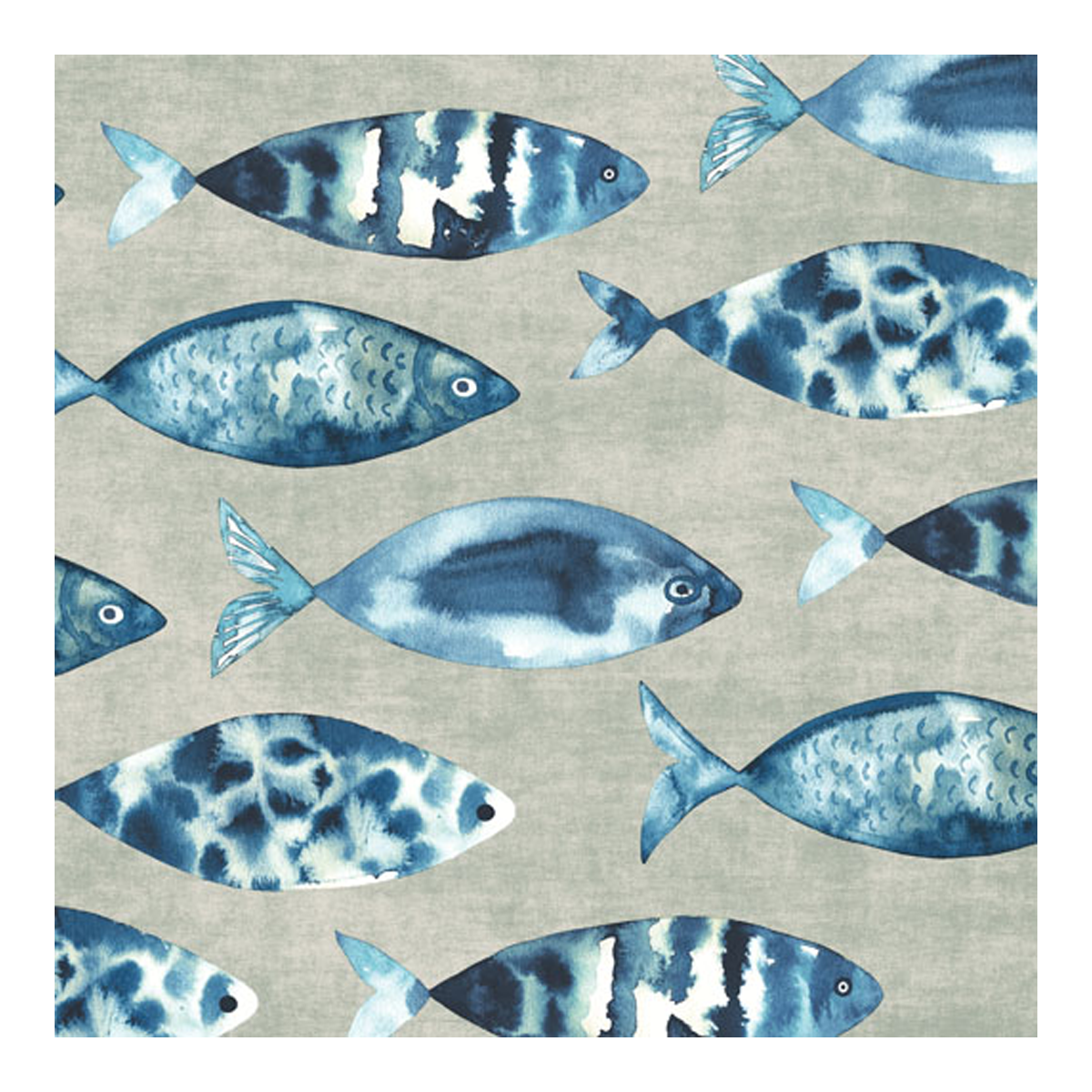 212026 Servíettur High tide fish 33x33cm – mynd 1