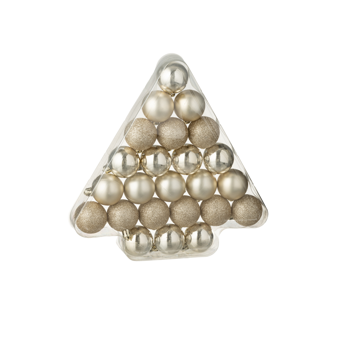 59875 Jolipa jólakúlur beige/gylltar 24stk – mynd 1