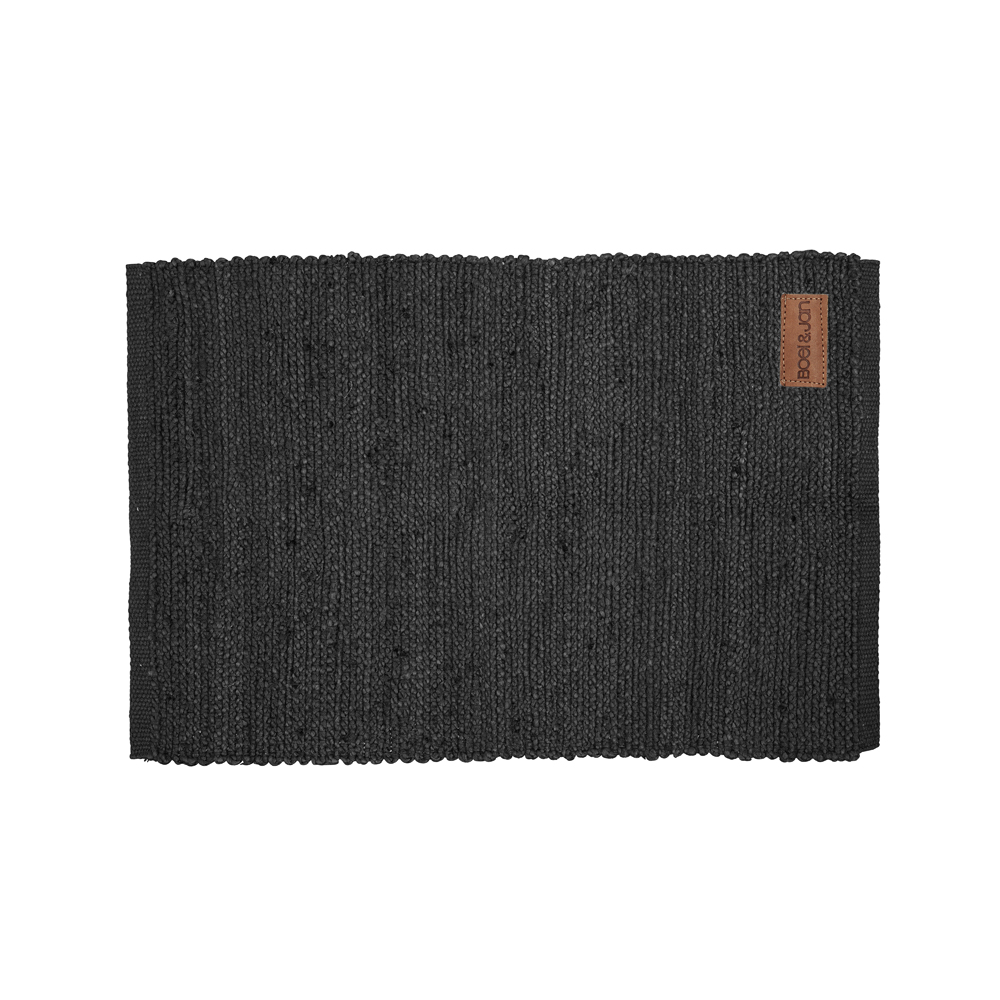 Jakobsdals Merida diskamotta svört jute 35x45 2231299 Jakobsdals Merida diskamotta svört jute 35x45 – mynd 1