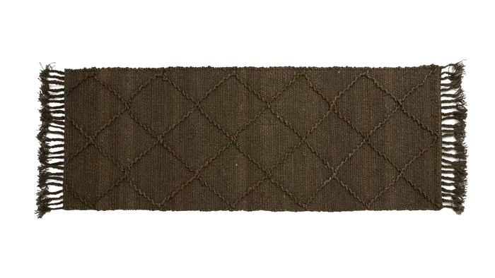Nordal Jutan motta jute 75x200cm grænbrún 84423 Nordal Jutan motta jute 75x200cm grænbrún - Image 1