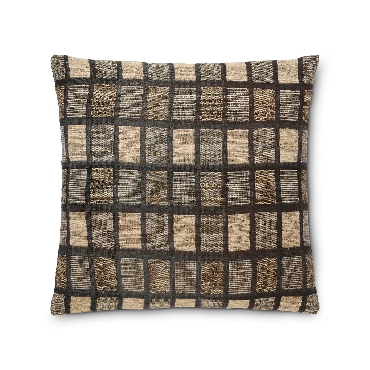 3835b13e-7194-4aa8-851a-bfe2cbb71da8.jpg Jakobsdals Penelope púði 50x50cm svartur/beige – mynd 1