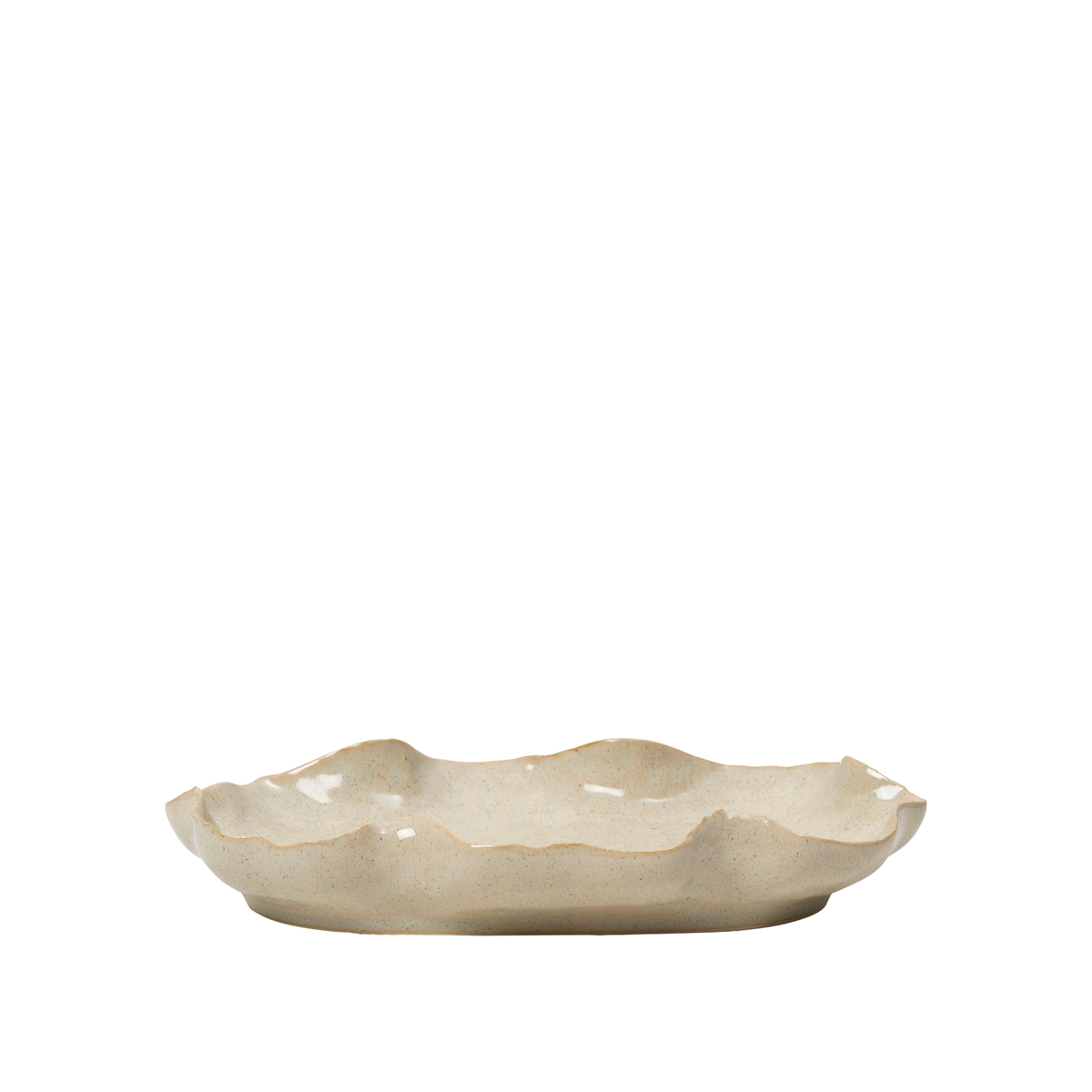 14447072 Broste Cori skrautdiskur 24x16,5 kremaður – mynd 1