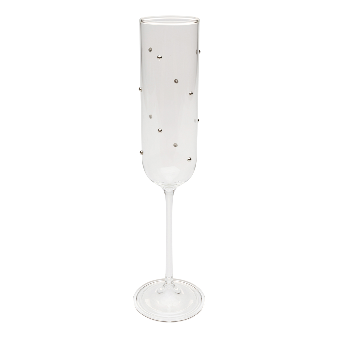 Kare Glam dots kampavínsglas silfur 58023 Kare Glam dots kampavínsglas silfur – mynd 1