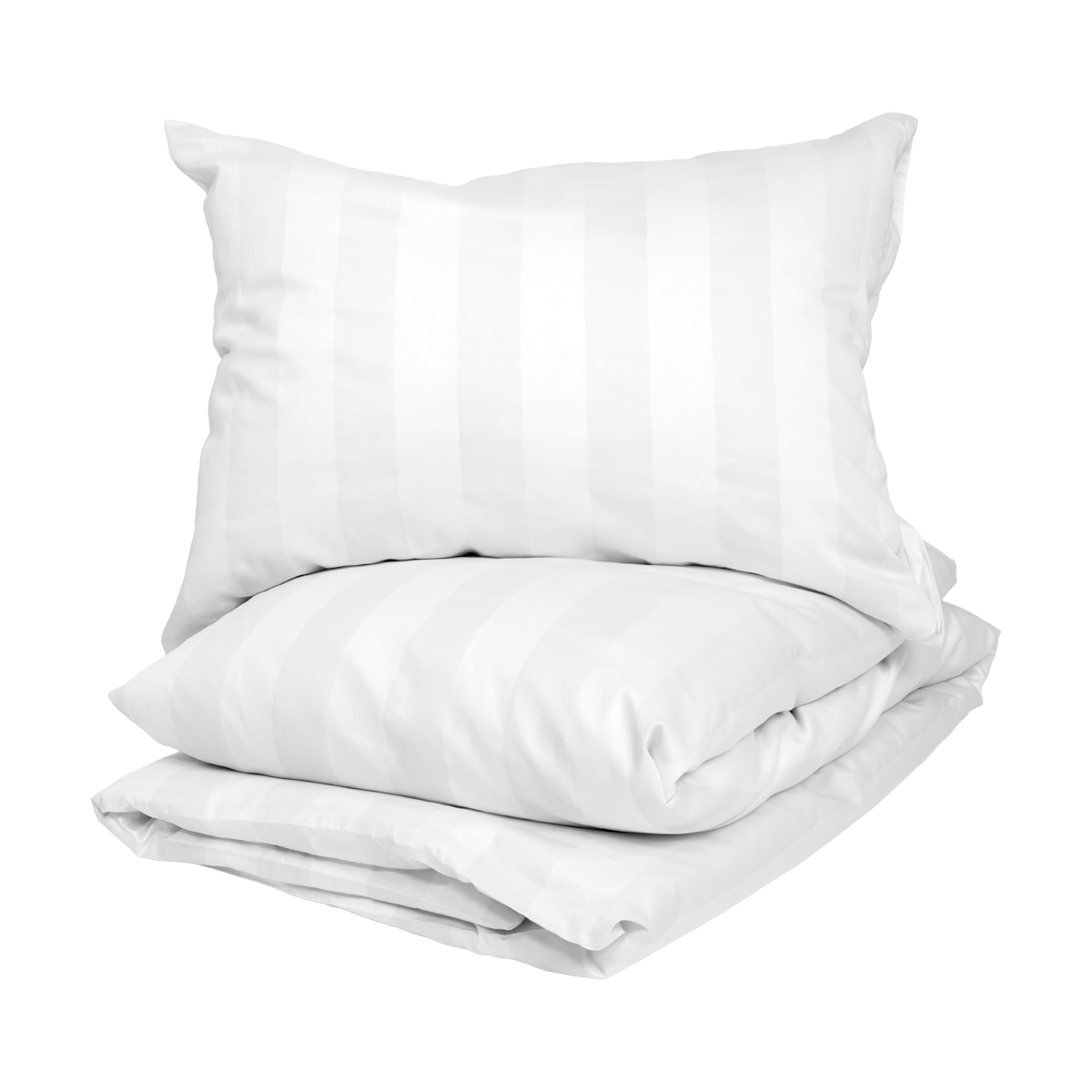 Dorma-Home-rúmföt-satín-hvít Dorma Home rúmföt satín 140x200 hvít striped – mynd 1