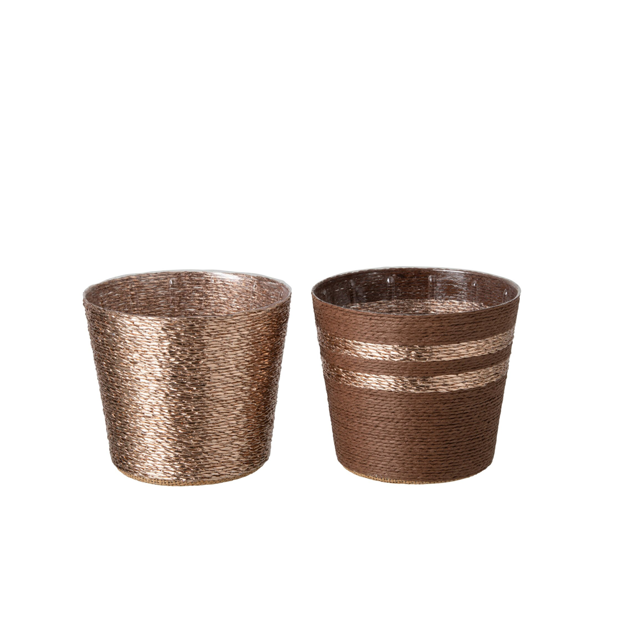 266543 Jolipa Striped blómapottur 2 gerðir brúnn 15cm Jolipa Striped blómapottur 2 gerðir brúnn 15cm – mynd 1