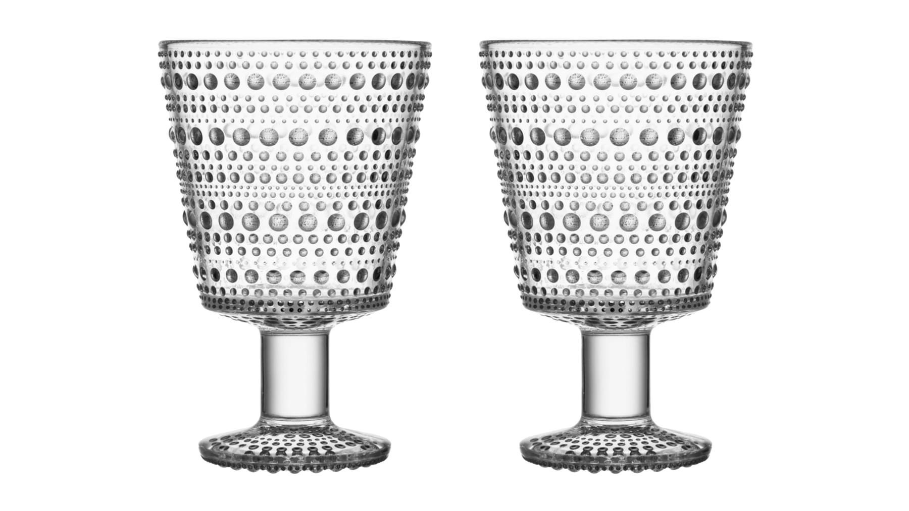 655b57c7-7682-49ba-8231-10c0e8331bc0.jpg Iittala Kastehelmi glas 26cl á fæti 2 stk glær – mynd 1