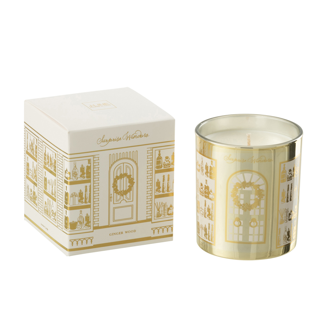 58740 Jolipa Surprise window Ginger wood jólailmkerti – mynd 1