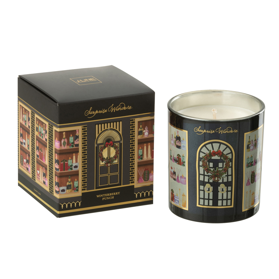58743 Jolipa Surprise window Winterberry punch jólailmkerti – mynd 1