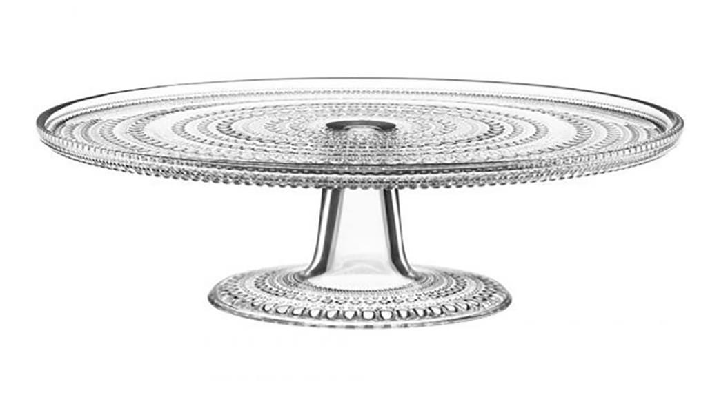 a1949f0e-319f-40f0-abf6-fbd6cc6f888a.jpg Iittala Kastehelmi tertudiskur á fæti 31cm glær – mynd 1