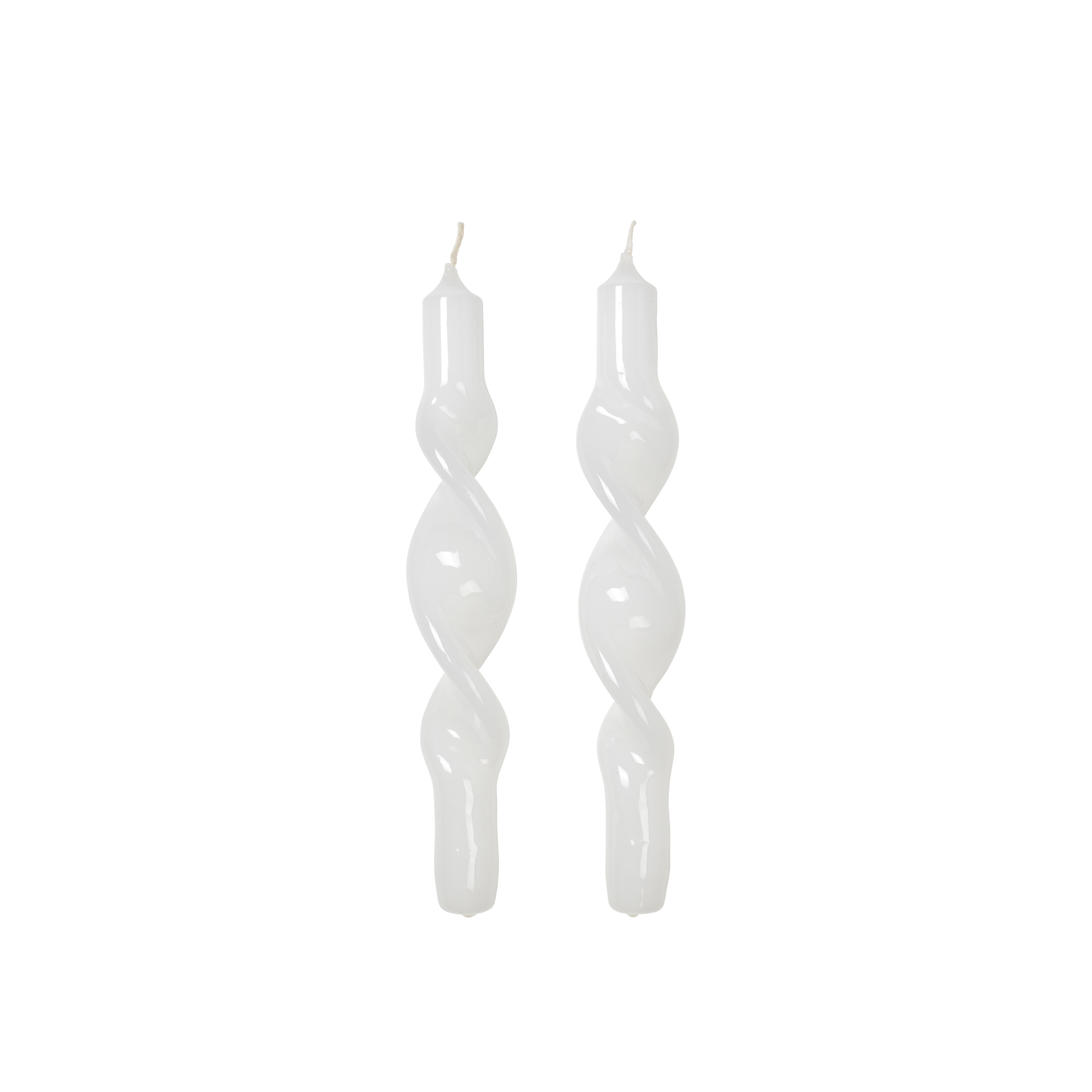 Broste Twist kersti s:2 hvítt H23cm 45800588 Broste Twist kerti s/2 hvítt lakk – mynd 1