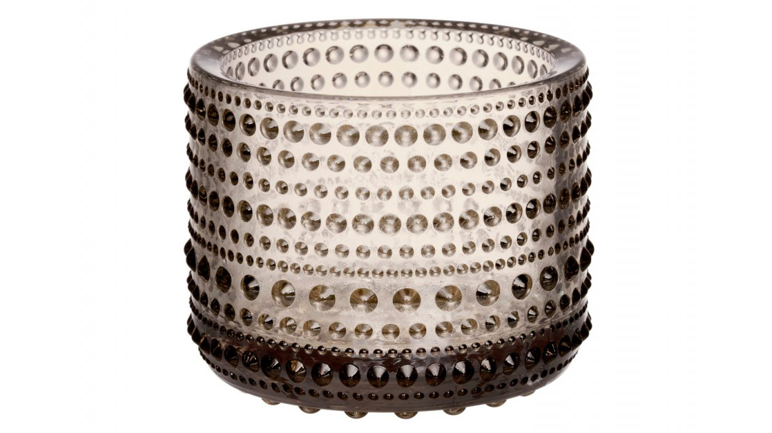 Iittala Kastehelmi kertastjaki 6,4cm Linen Iittala Kastehelmi kertastjaki 6,4cm Linen – mynd 1