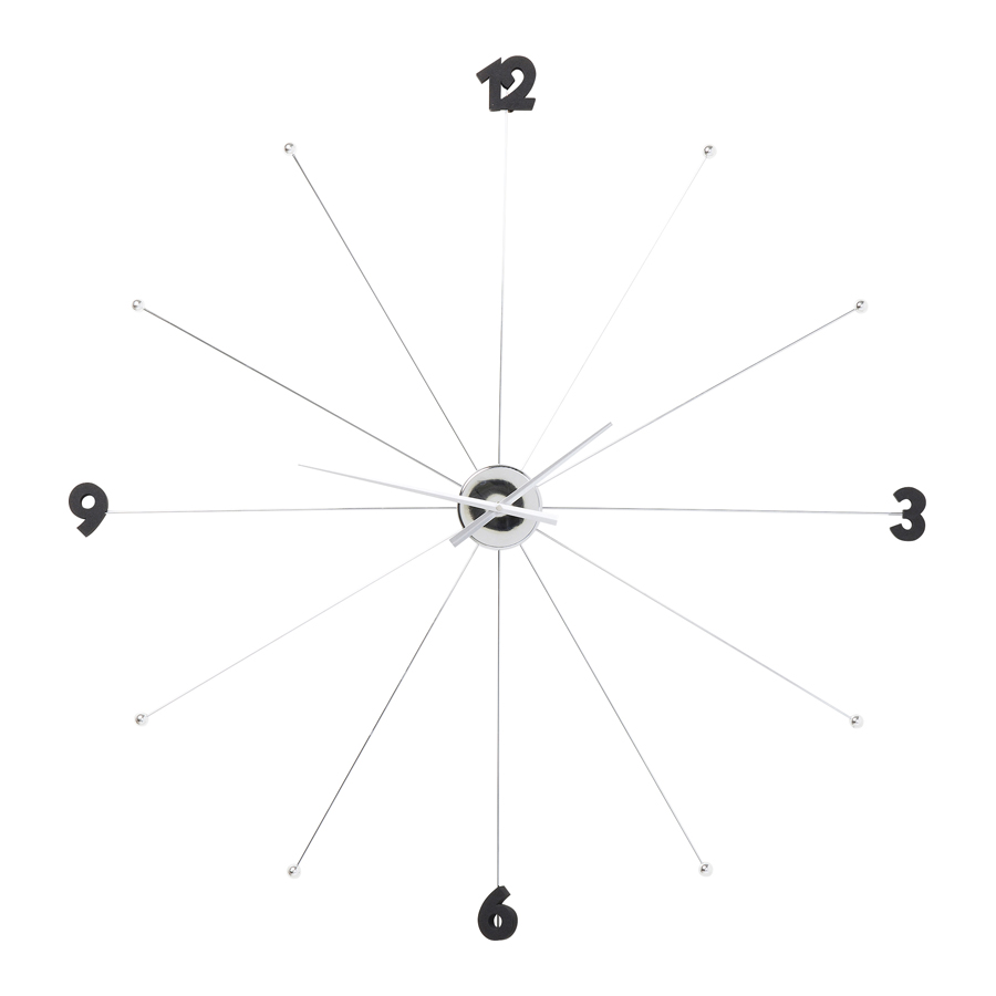 Kare Clock Like Umbrella veggklukka króm 30199 Kare Clock Like Umbrella veggklukka króm – mynd 1
