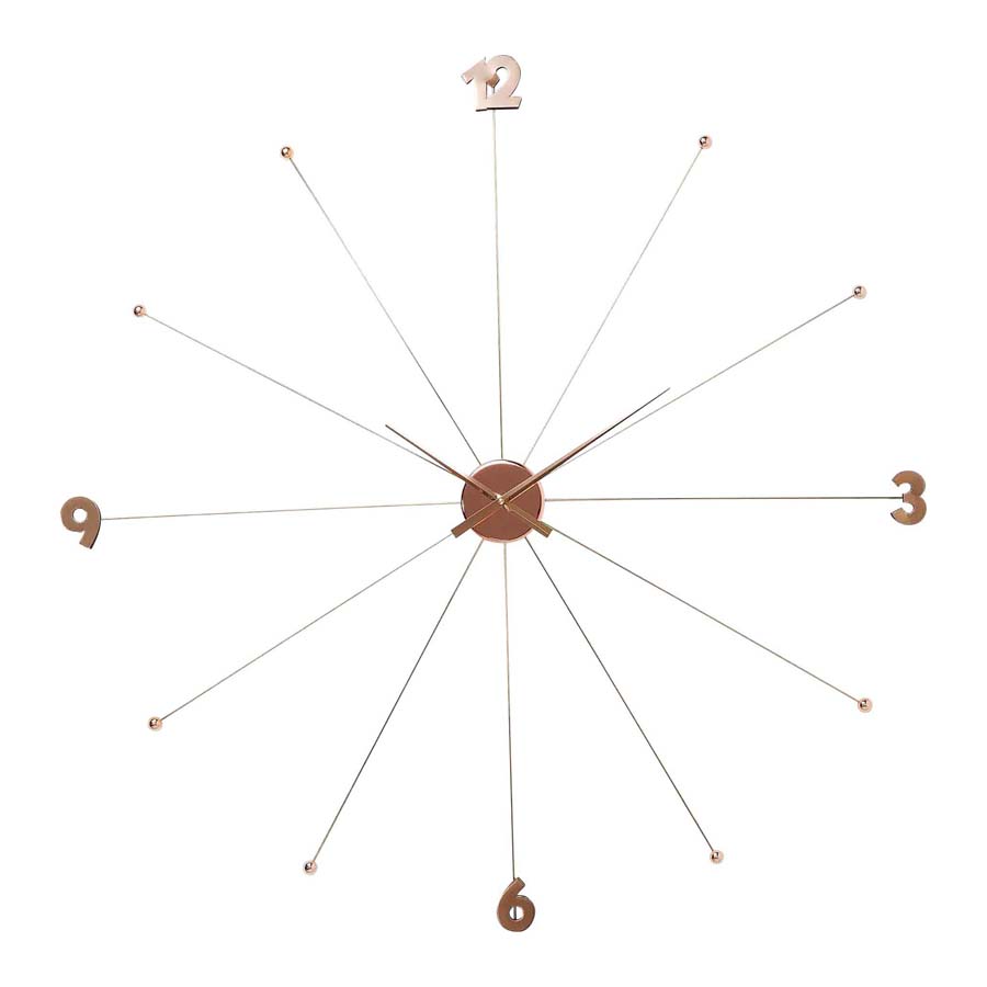 Kare Clock Like Umbrella veggklukka rosegold 39279 Kare Clock Like Umbrella veggklukka rosegold – mynd 1