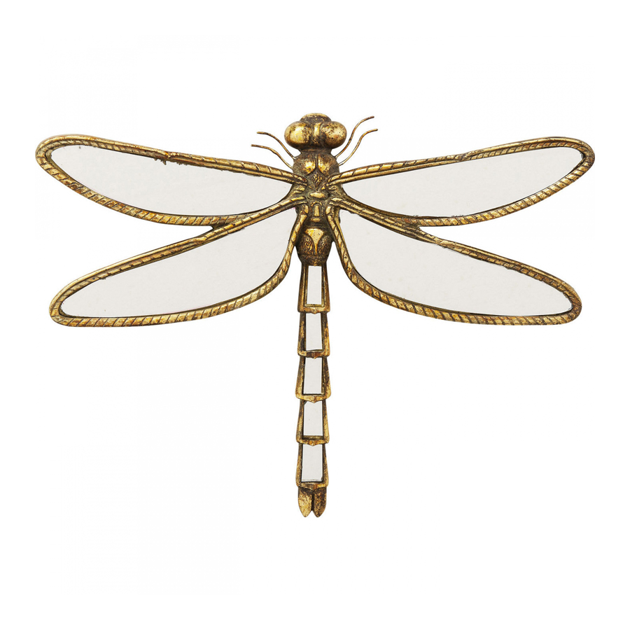 Kare Dragonfly spegill gylltur 27x35cm 51223 Kare Dragonfly spegill gylltur 27x35cm – mynd 1